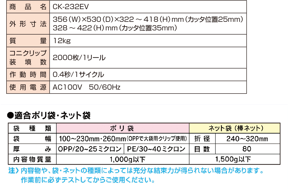 コニクリッパ　CK-232EV